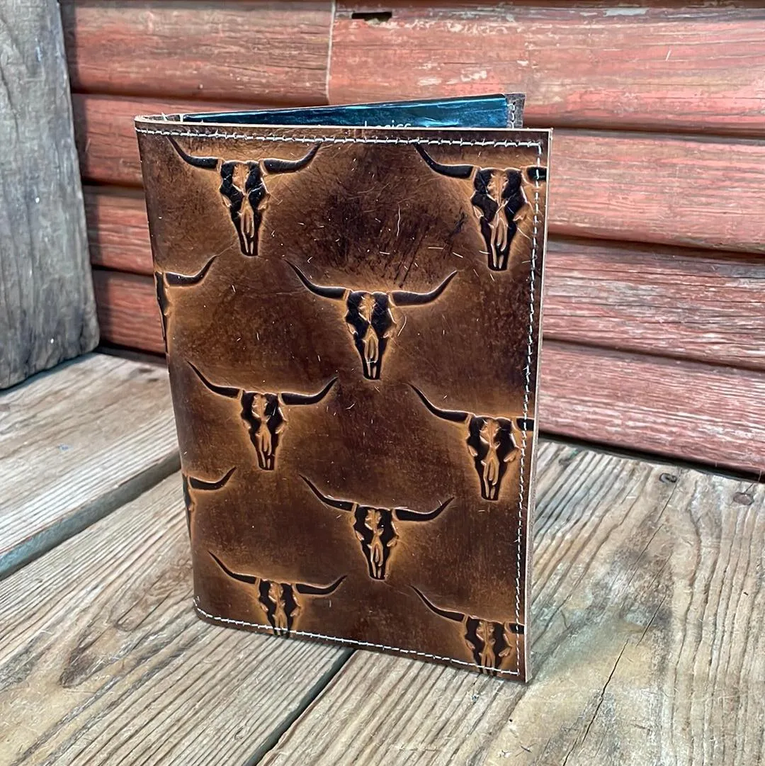 Small Notepad Cover - No Hide w/ Sepia Skulls