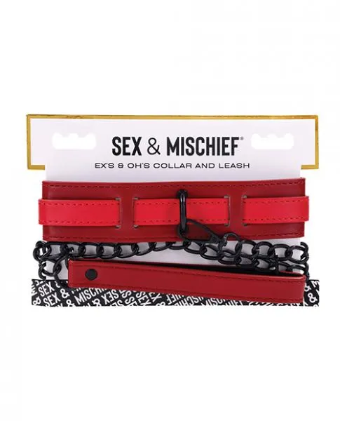 Sportsheets Sex & Mischief Ex's & Oh's Collar and Leash