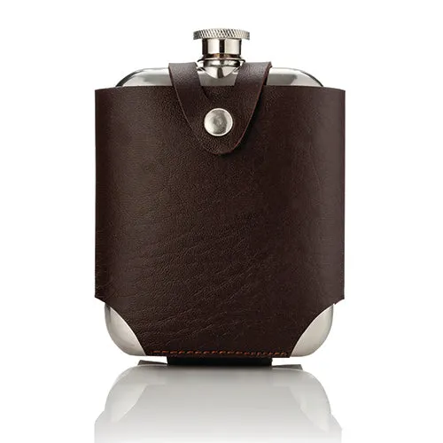 STAINLESS STEEL FLASK AND TRAVELING CASE