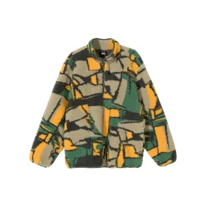 STUSSY Womens Block Sherpa Pullover Sweatshirt