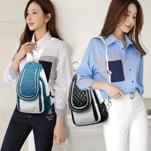 Stylish Fashion Women Backpack Faux Weave Leather