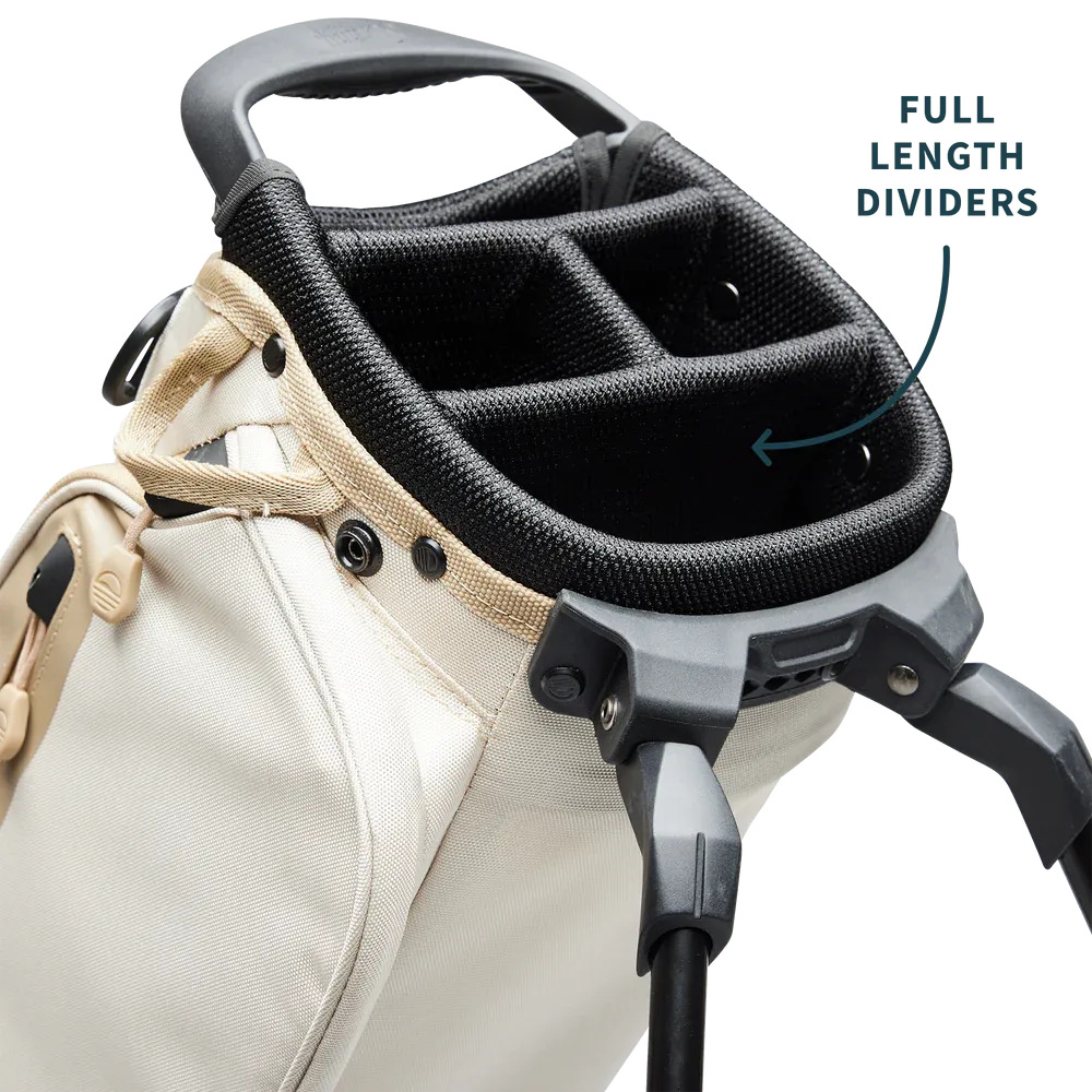 Sunday Golf El Camino Golf Stand Bag Black Leather (Bag Height 34")