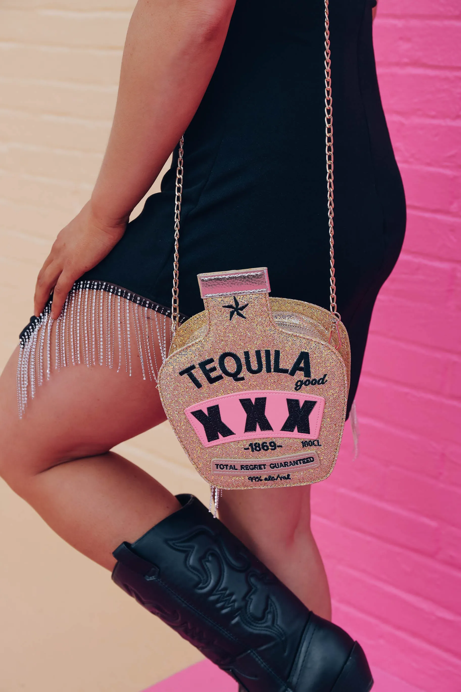 Tequila Lover Purse - Gold