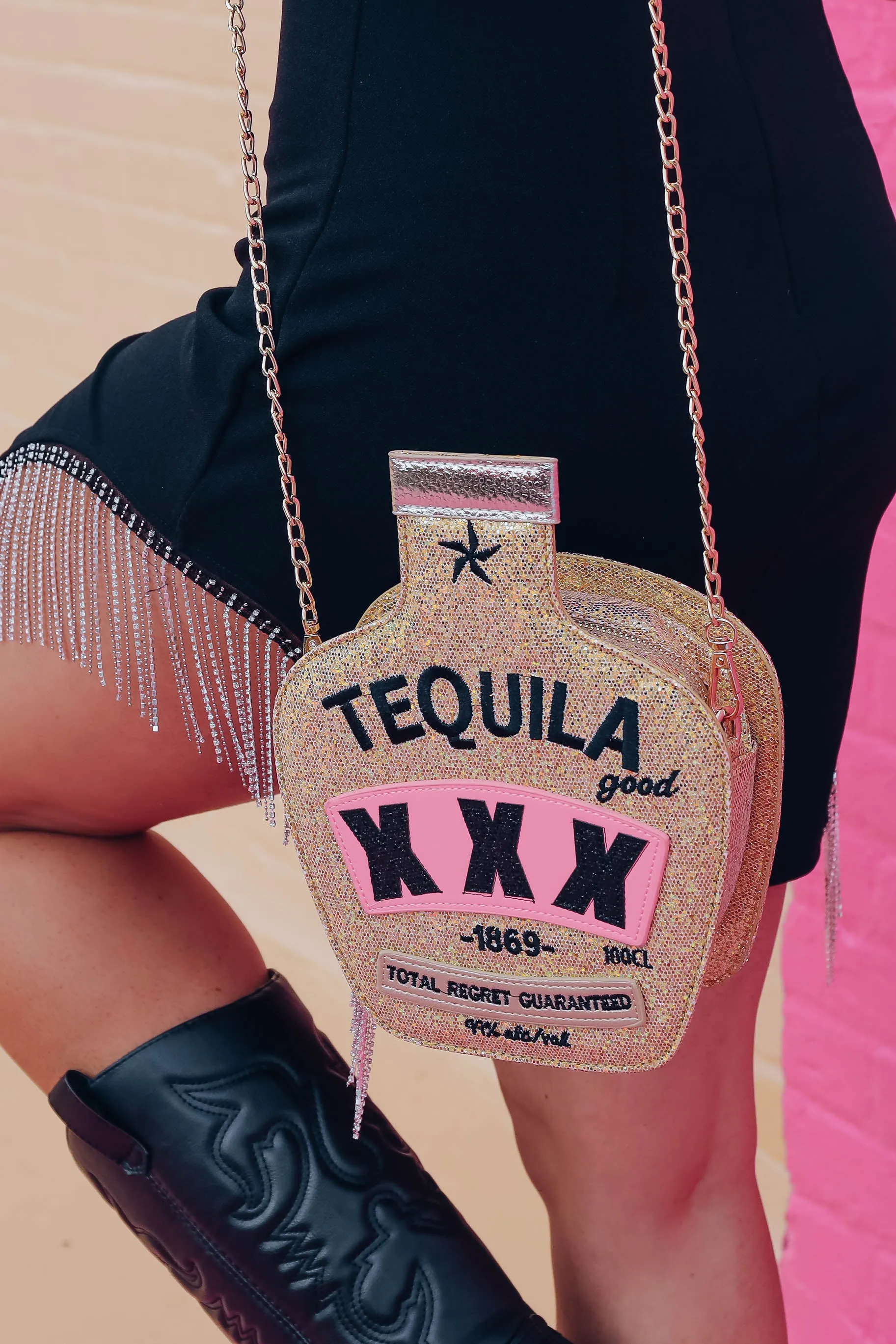 Tequila Lover Purse - Gold