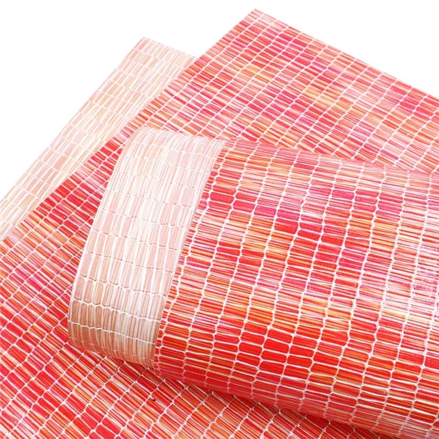 Textured Orange Tile Faux Leather ~ 1.2mm