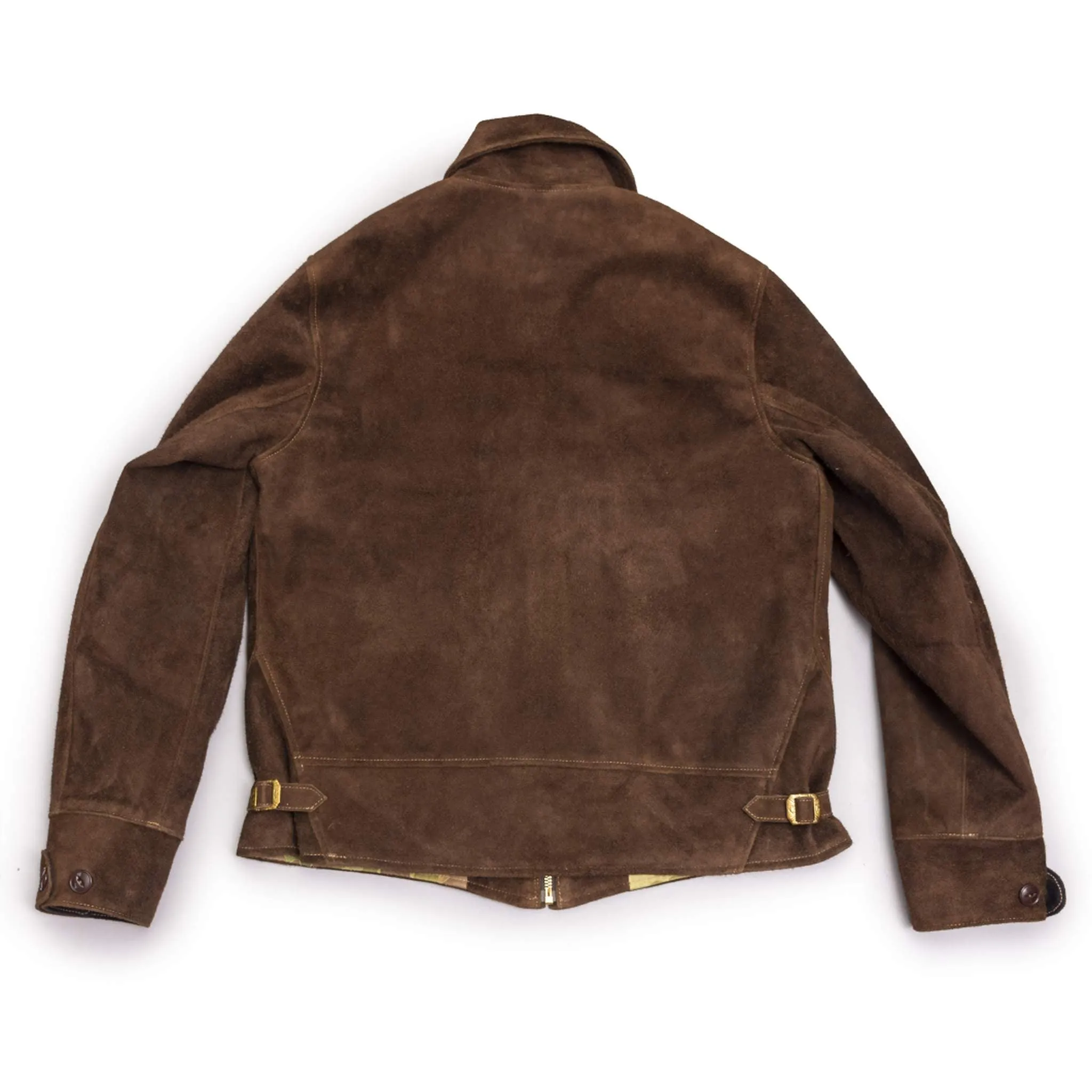 The Heron Zip - Dark Brown Shinki Horsehide Suede