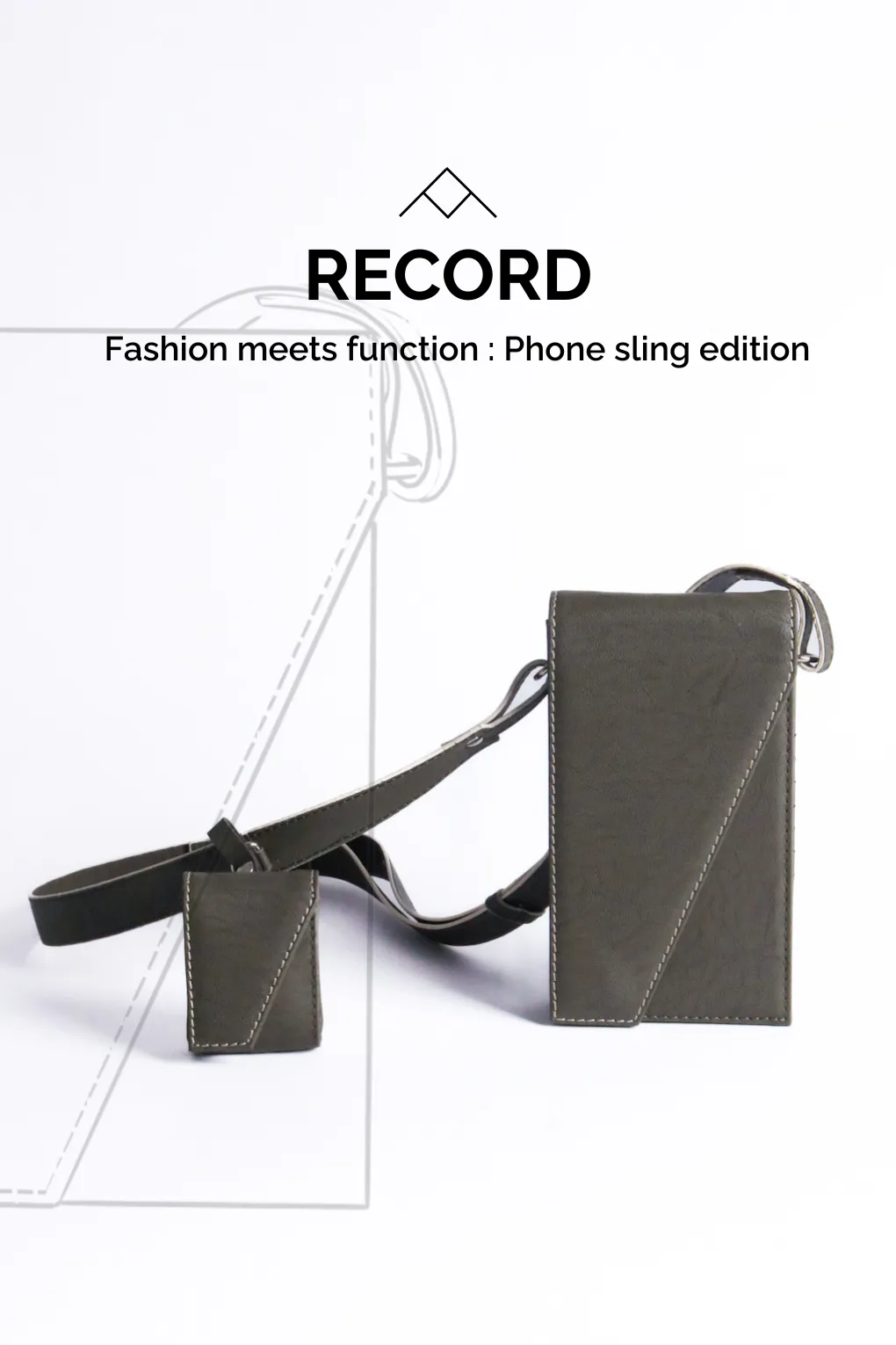 The Record Phone Bag:grey