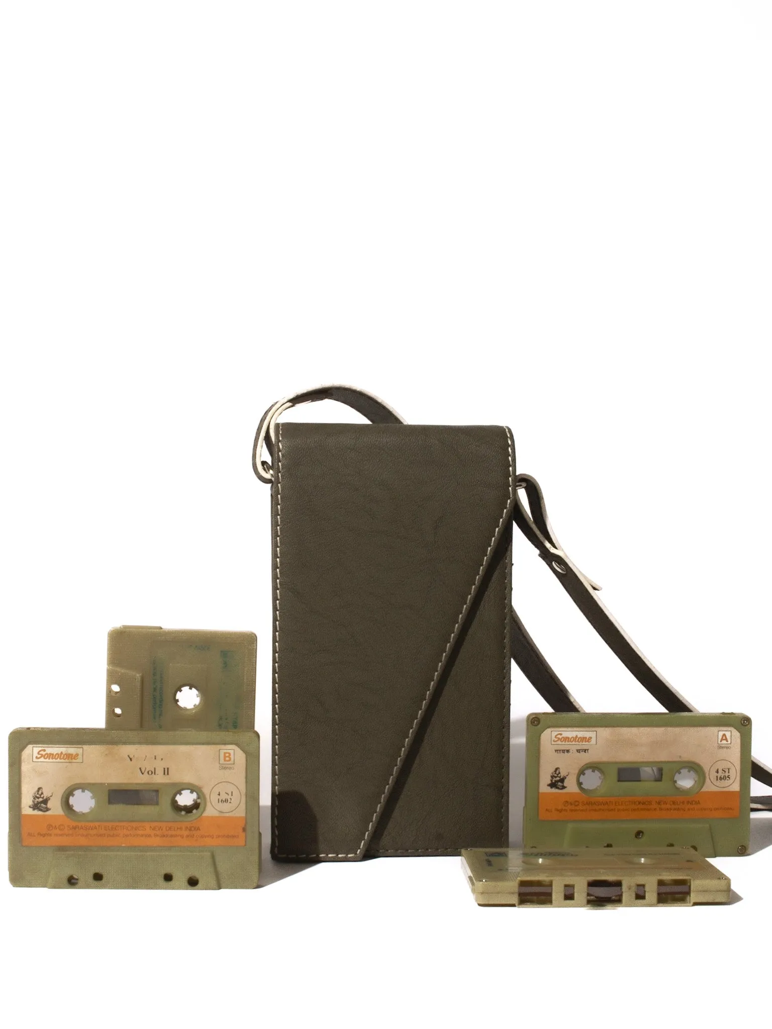 The Record Phone Bag:grey