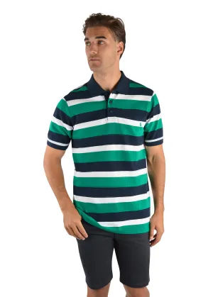 Thomas Cook Men's Bracher 1-Pocket Short Sleeve Polo - Navy/Green