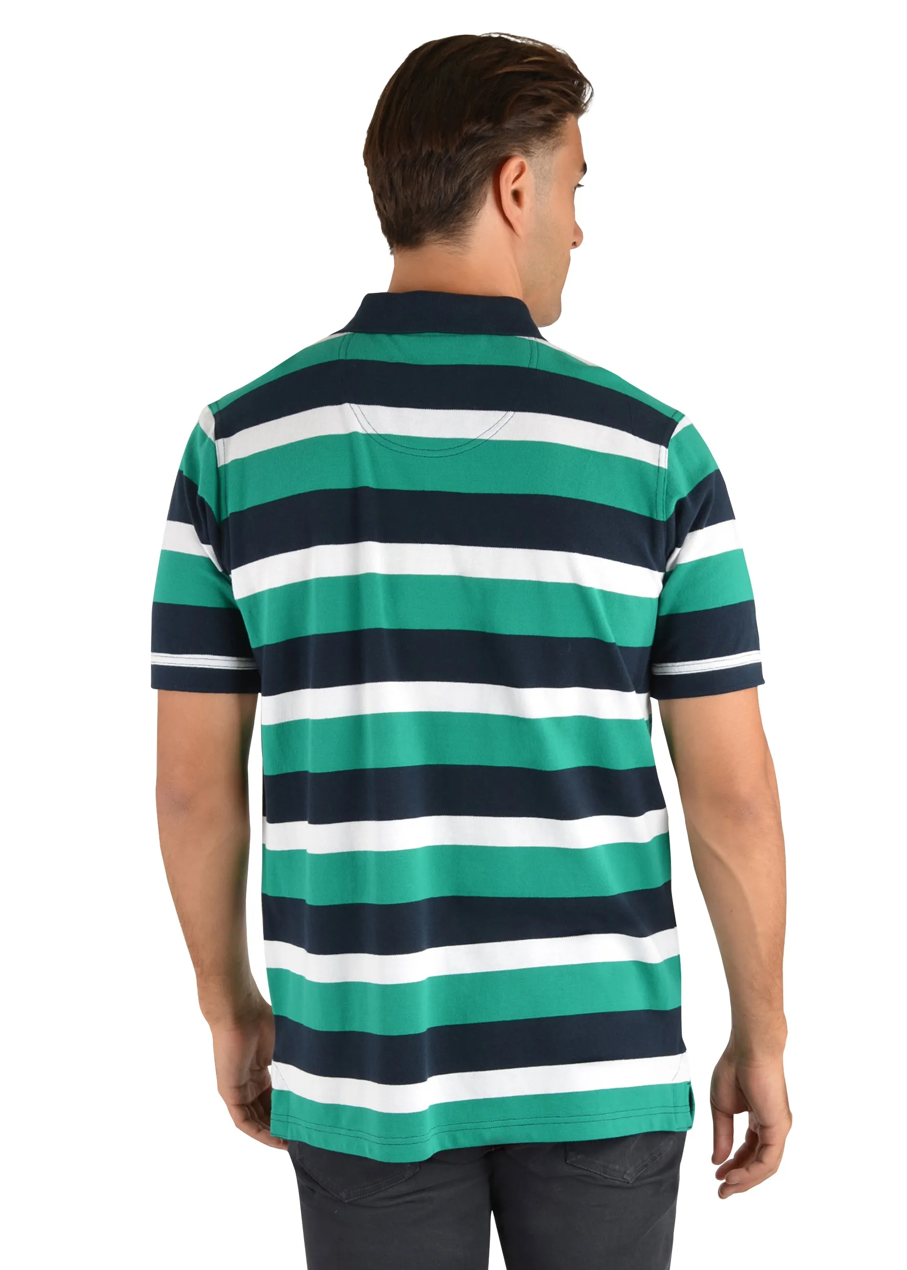 Thomas Cook Men's Bracher 1-Pocket Short Sleeve Polo - Navy/Green