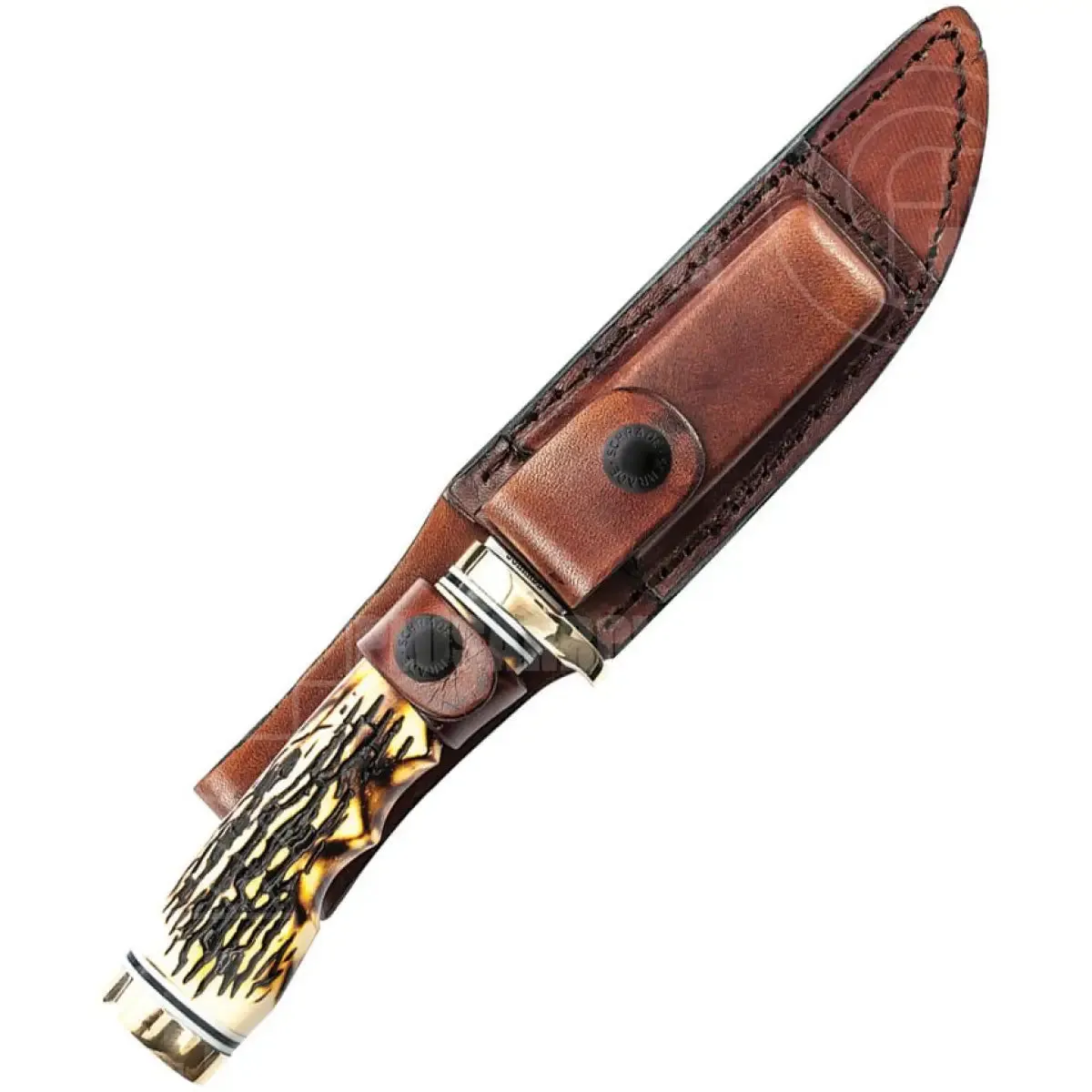 Uncle Henry Golden Spike Fixed Blade Knife With Leather Sheath 153UH