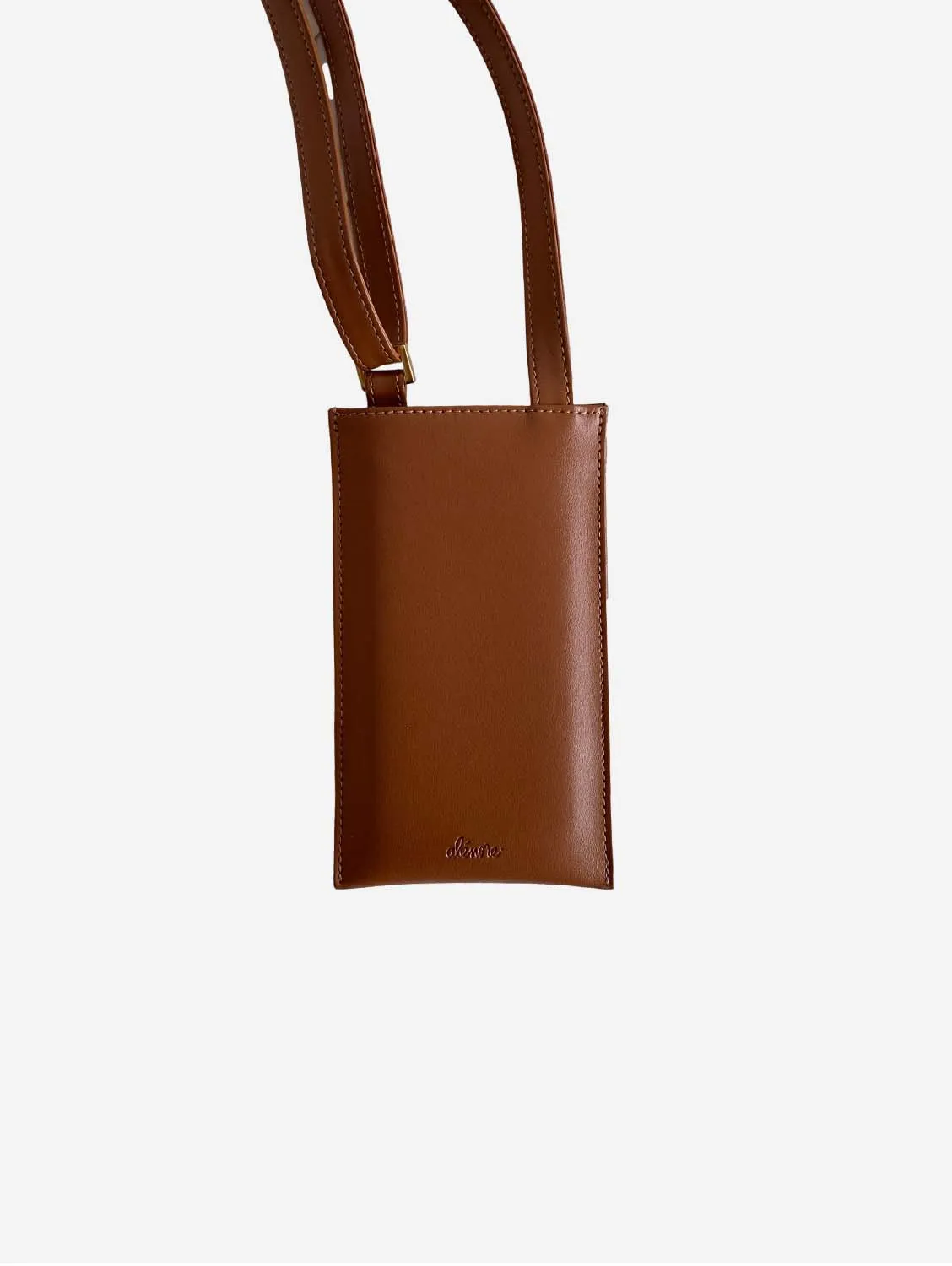 Vanilla Vegan Apple Leather Pouch | Brown