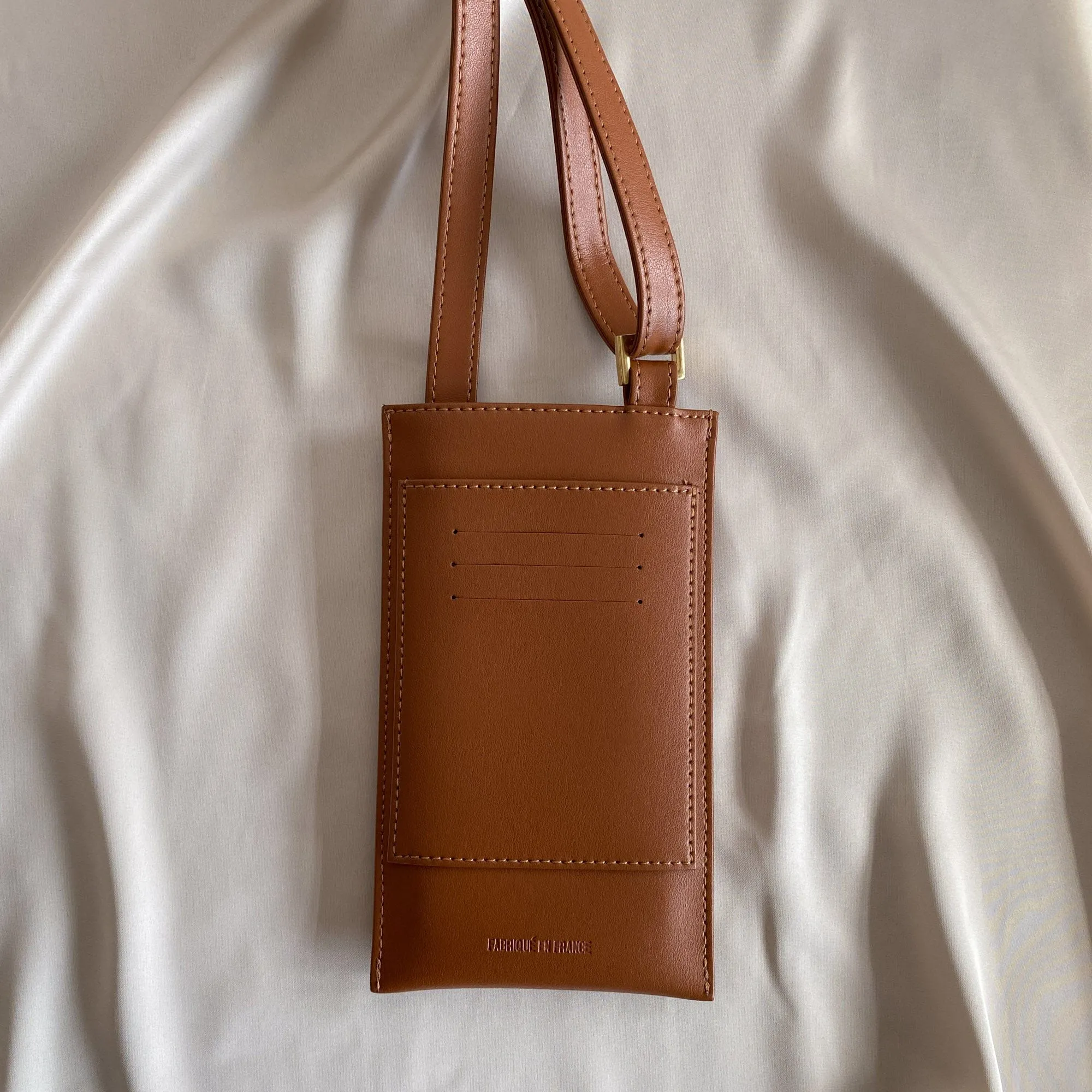 Vanilla Vegan Apple Leather Pouch | Brown