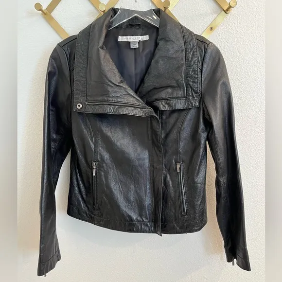 Victoria’s Secret Rezrekshn By Esther Chen Leather Moto Jacket Black Small