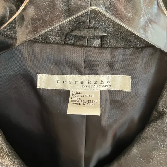 Victoria’s Secret Rezrekshn By Esther Chen Leather Moto Jacket Black Small