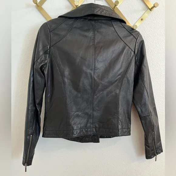 Victoria’s Secret Rezrekshn By Esther Chen Leather Moto Jacket Black Small