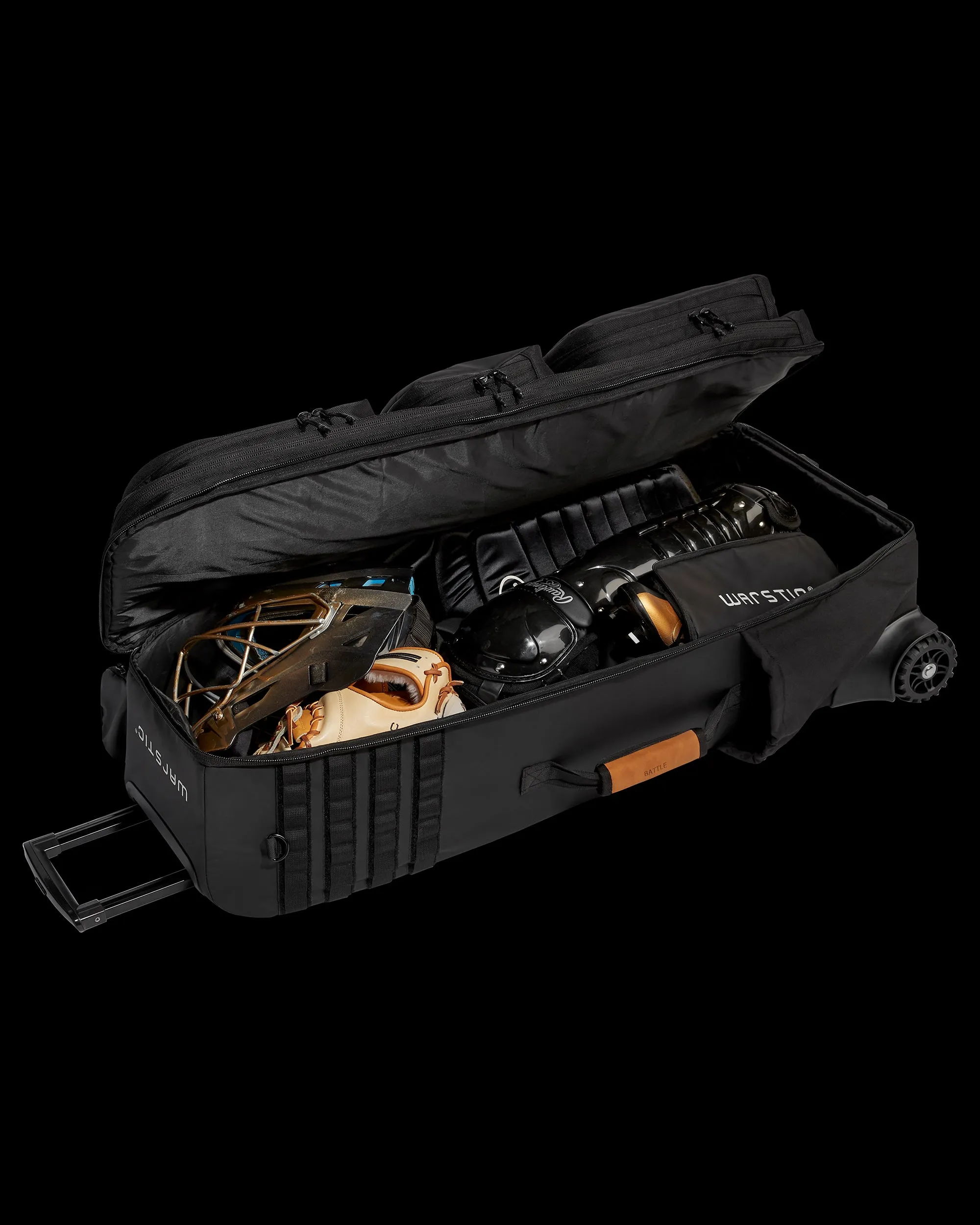 WARRIOR CATCHER'S WHEELED BAG (BLACK)