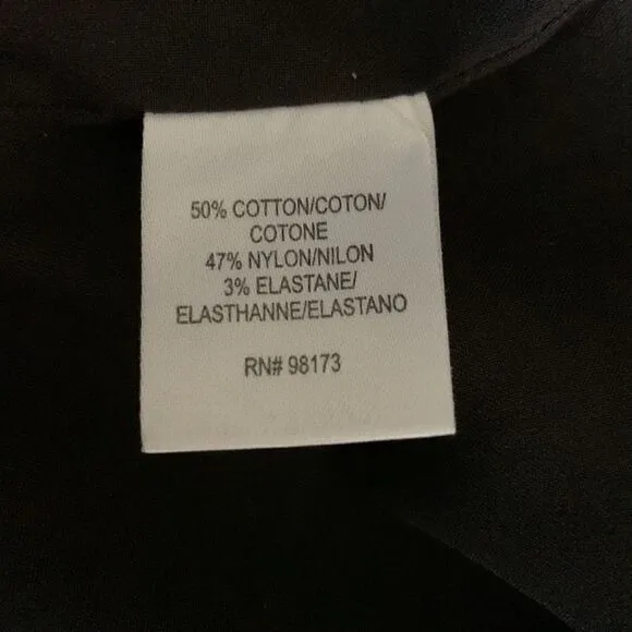 W BY WORTH BLACK PENCIL SKIRT W/ TWO FRONT ZIPPERS