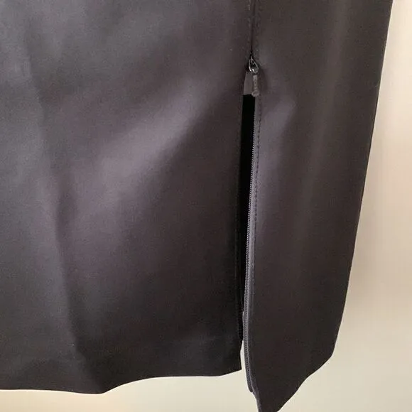 W BY WORTH BLACK PENCIL SKIRT W/ TWO FRONT ZIPPERS