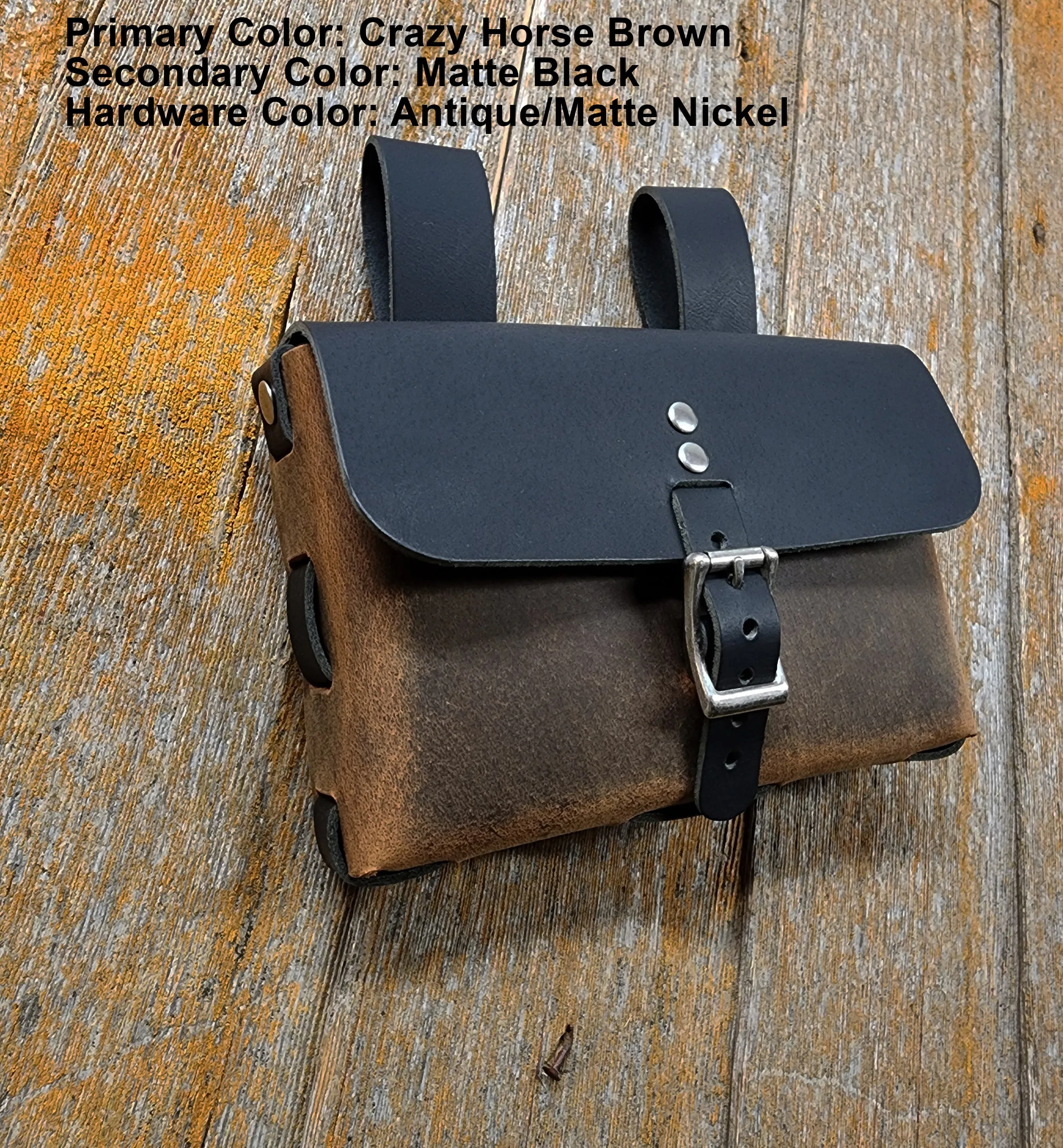 Weaved Belt Pouch - Large (Horizontal Version)