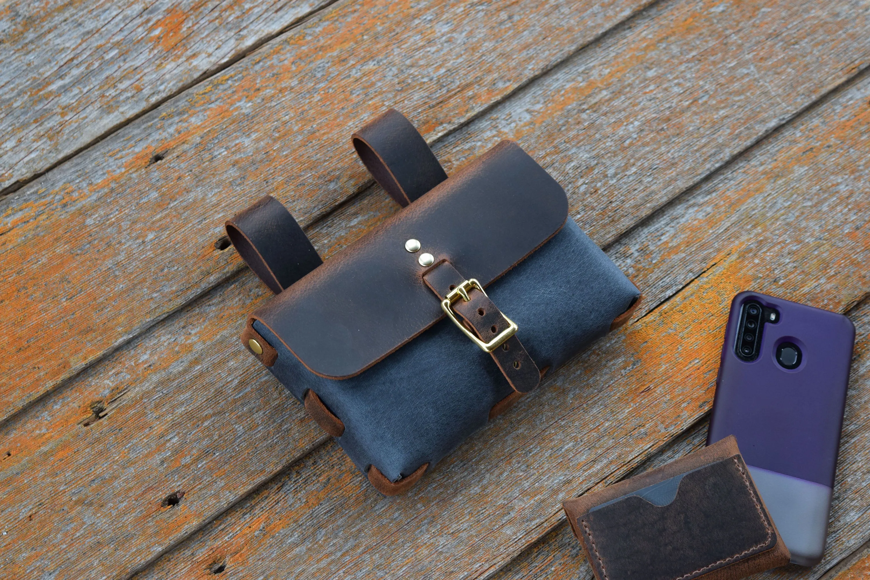 Weaved Belt Pouch - Large (Horizontal Version)