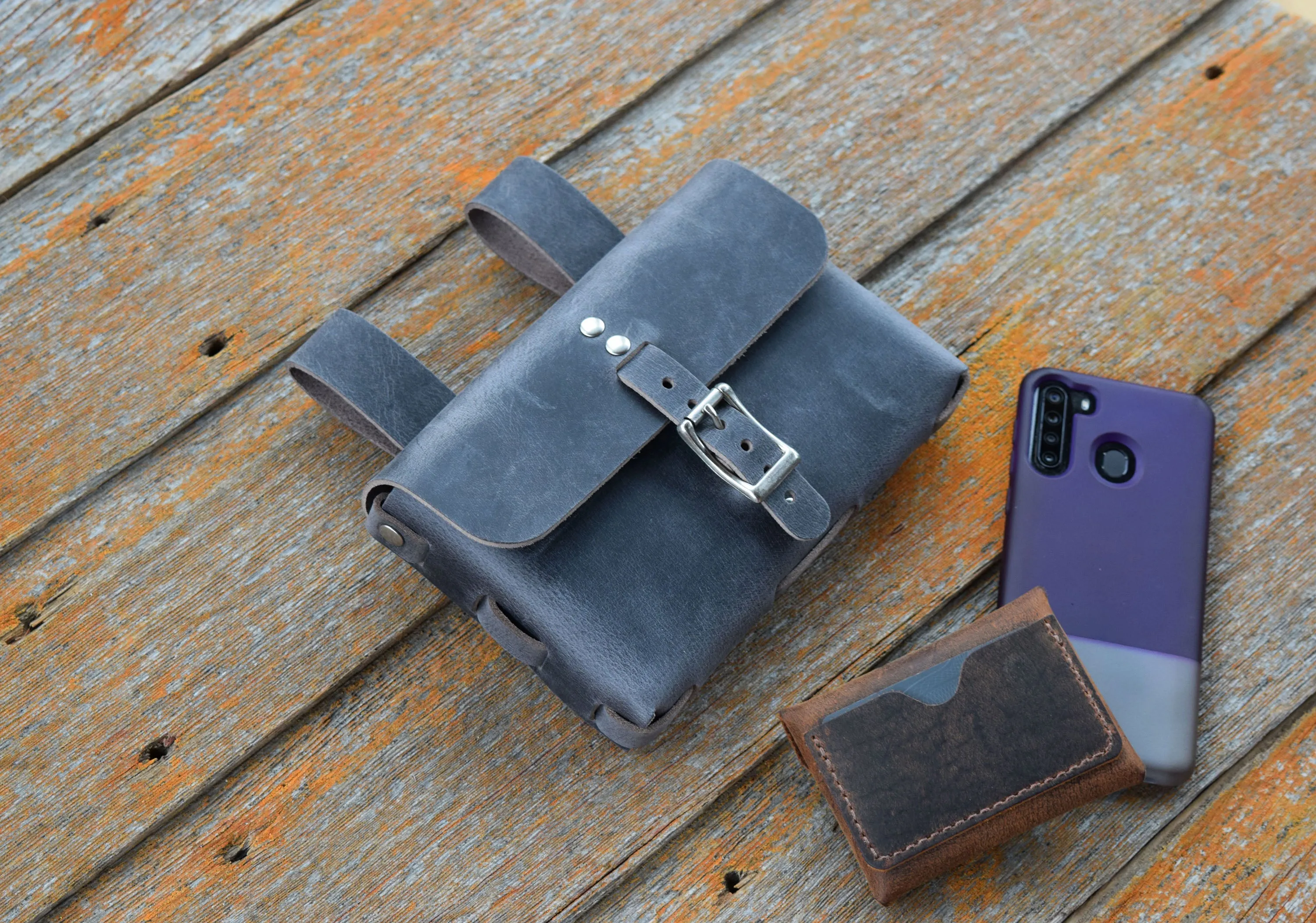 Weaved Belt Pouch - Large (Horizontal Version)