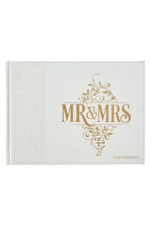 White Lace Mr. & Mrs. Wedding Guest Book