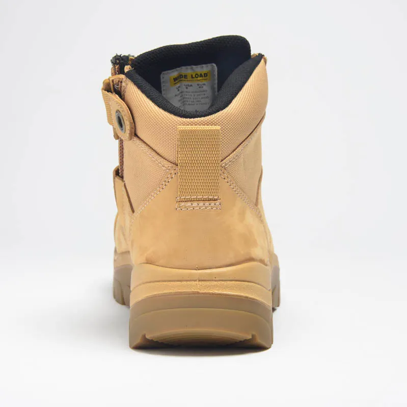 Wide Load 690WZ Wheat 6 Inch Zip Side Safety Boot