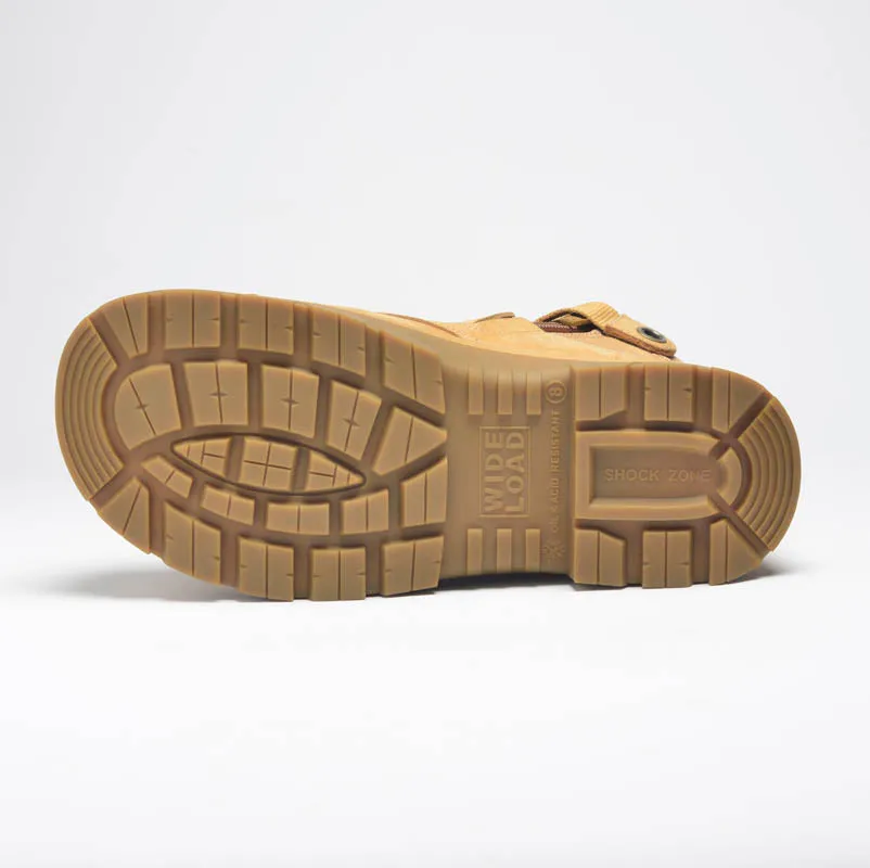 Wide Load 690WZ Wheat 6 Inch Zip Side Safety Boot