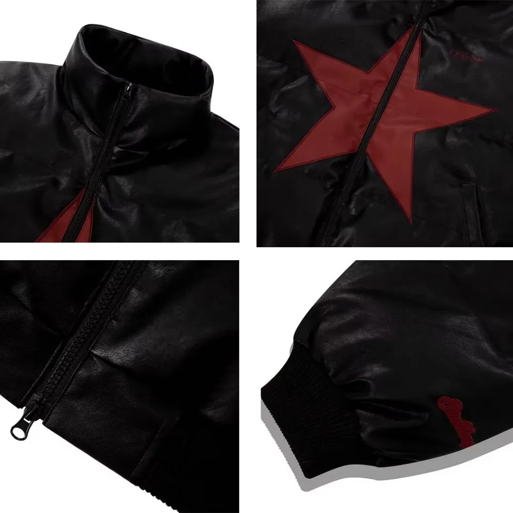 Women's High Street Star PU Coat