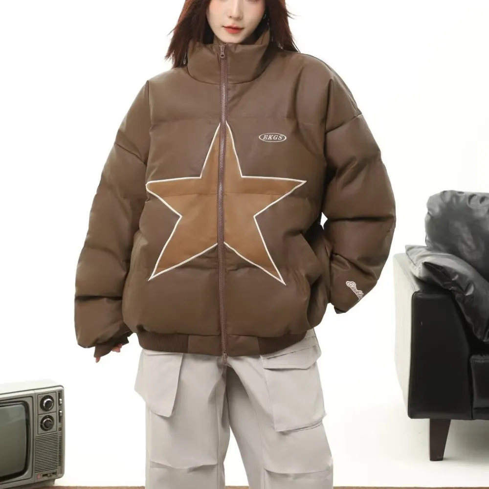 Women's High Street Star PU Coat