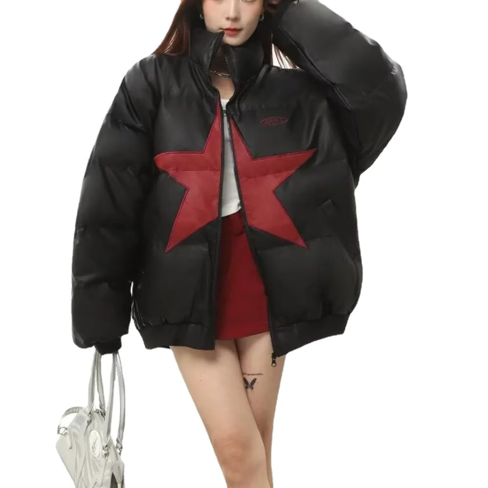 Women's High Street Star PU Coat