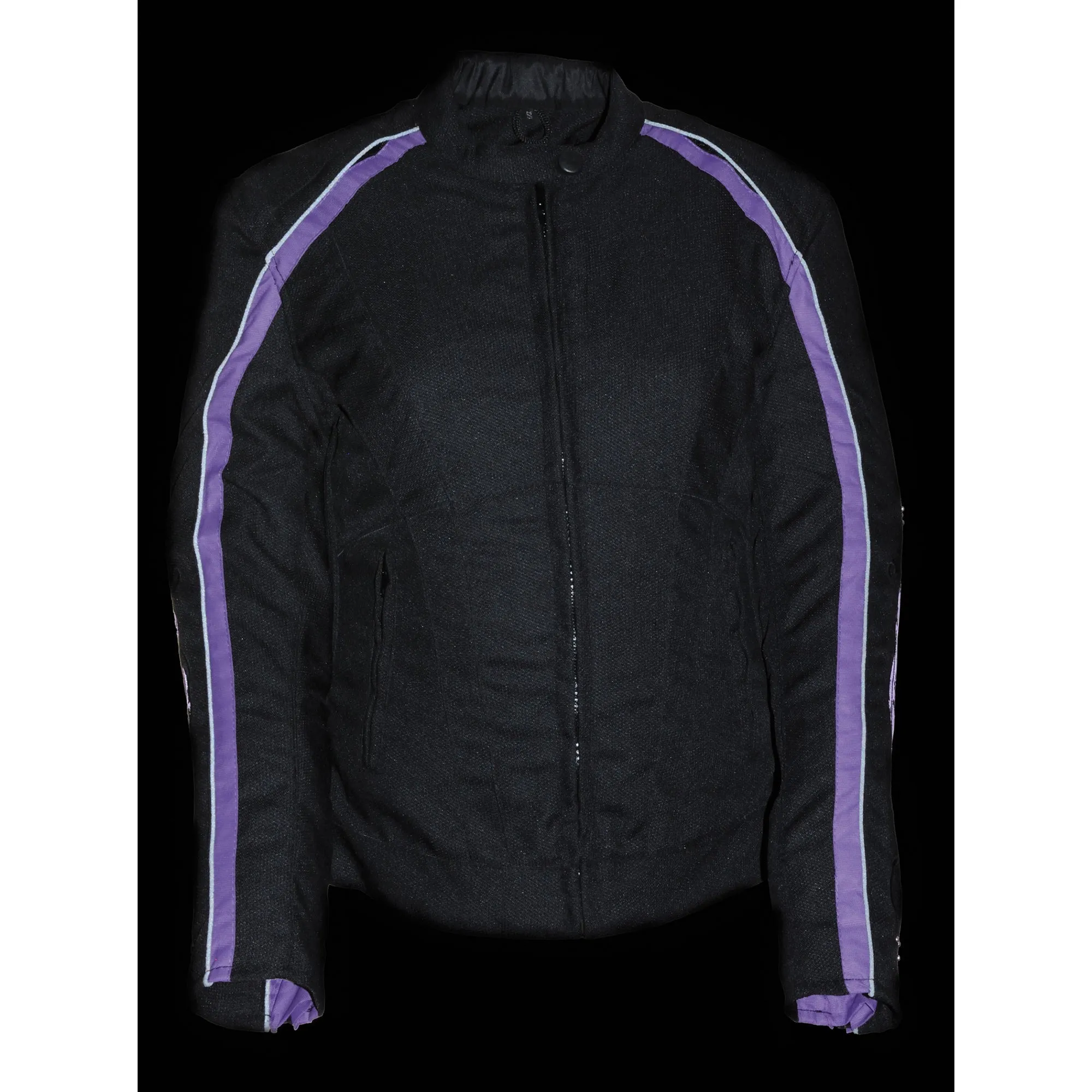 Women's Textile Jacket w/ Stud & Wings Detailing