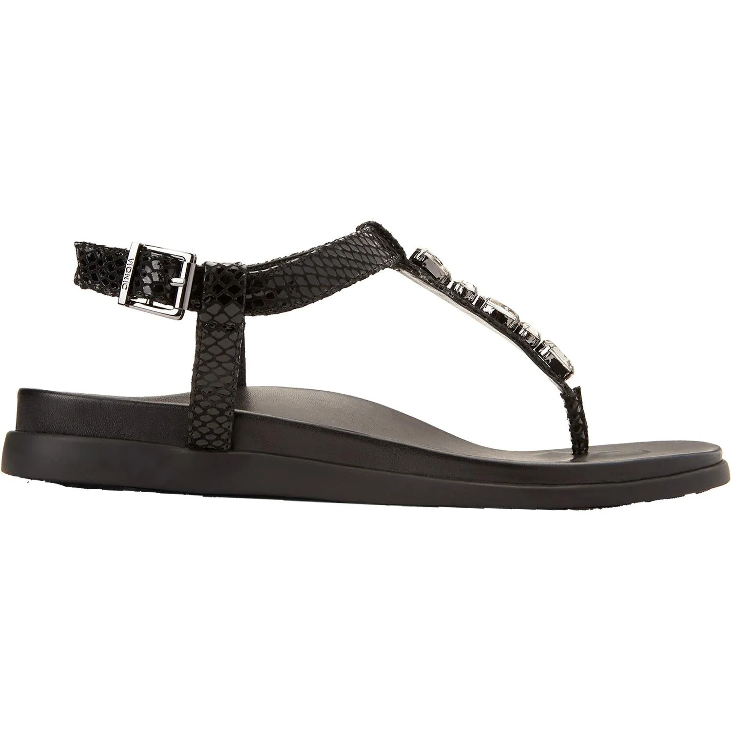 Women's Vionic Boca Black Snake Leather