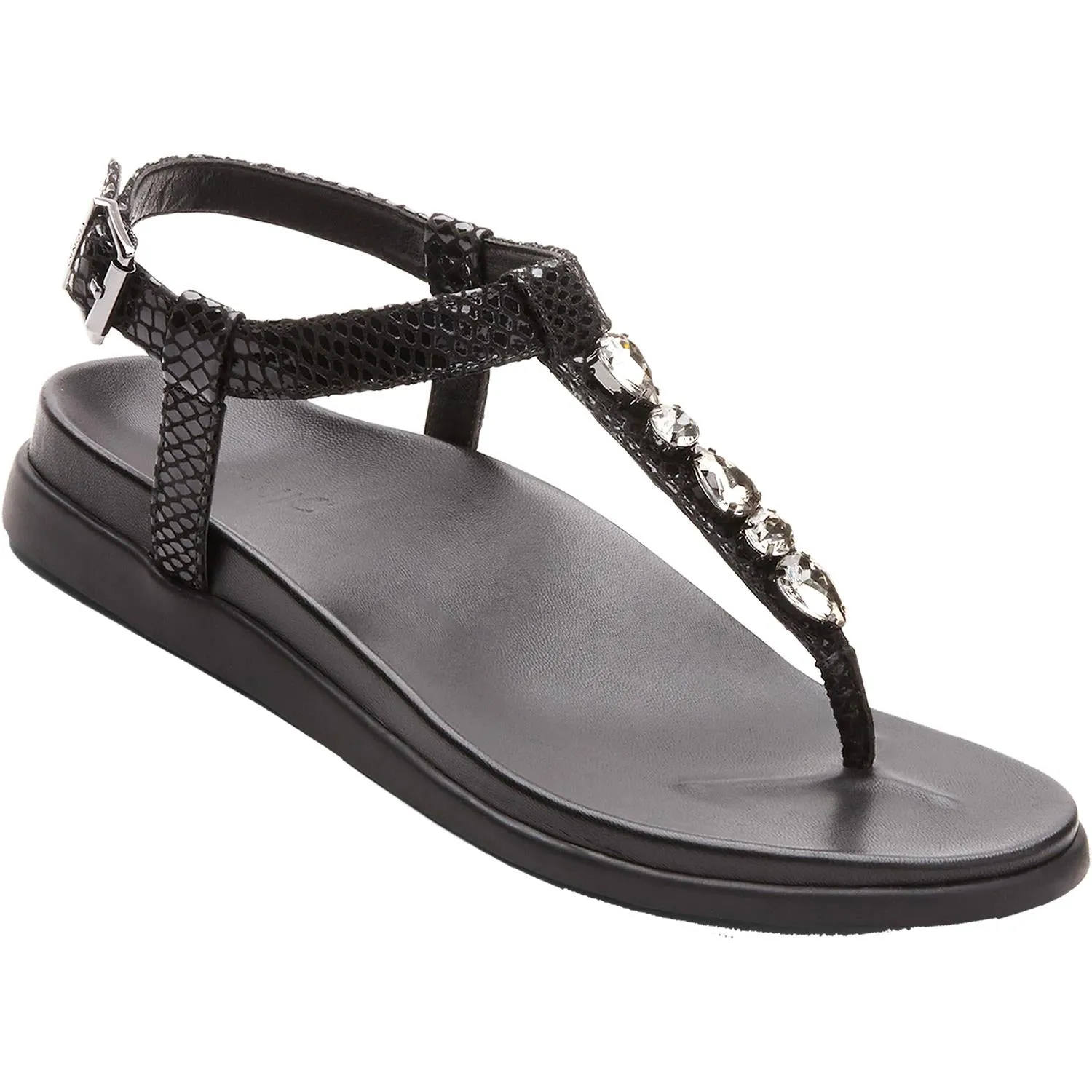 Women's Vionic Boca Black Snake Leather