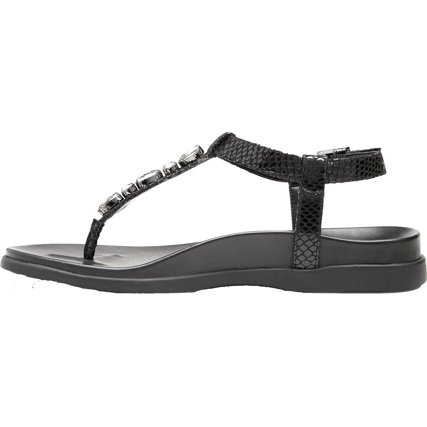 Women's Vionic Boca Black Snake Leather