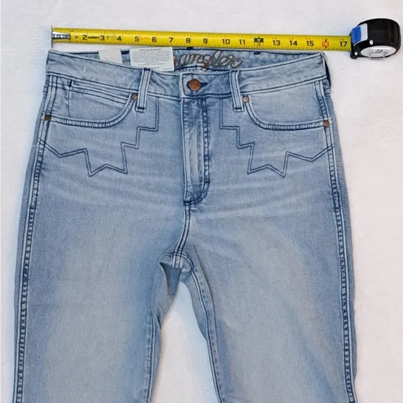 Wrangler Retro Women's High Rise Embellished Trumpet Flare - Size 30&quot; Waist