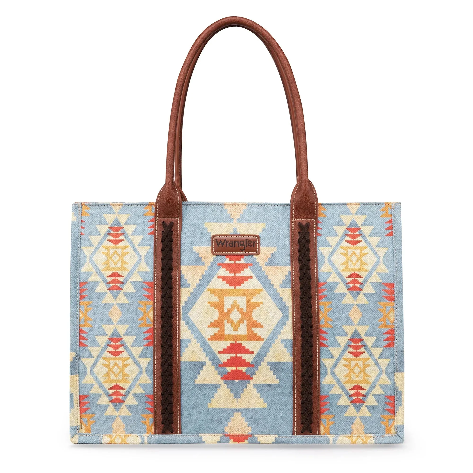 Wrangler SW Print Large Canvas Tote - Blue