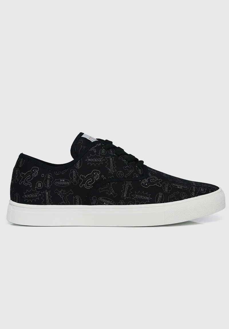 WTP New Adventure Rounded Toe Male Sneakers (Black)