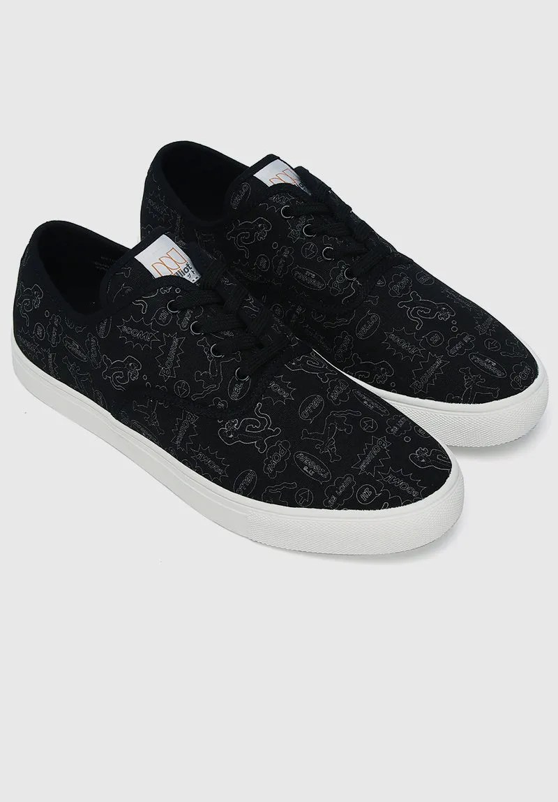 WTP New Adventure Rounded Toe Male Sneakers (Black)