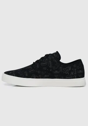 WTP New Adventure Rounded Toe Male Sneakers (Black)