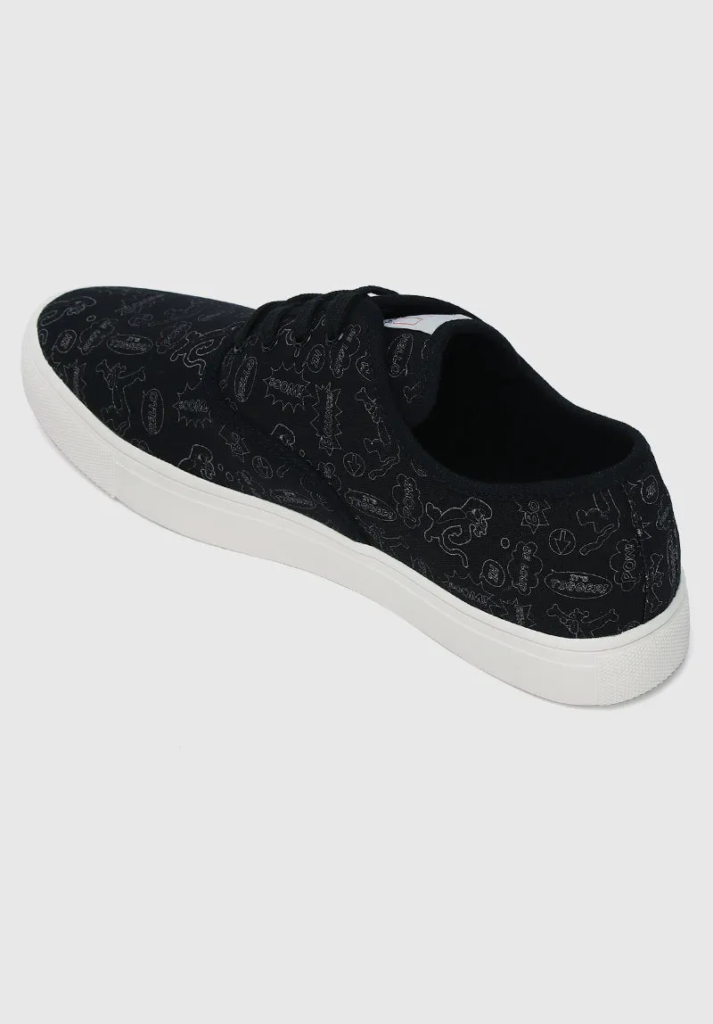 WTP New Adventure Rounded Toe Male Sneakers (Black)