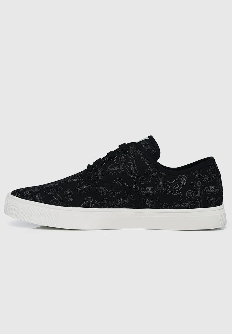 WTP New Adventure Rounded Toe Male Sneakers (Black)