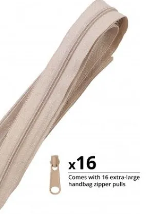 Zippers by the Yard Natural