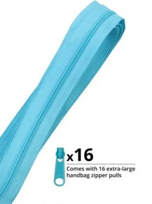 Zippers by the Yard Parrot Blue